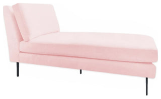 Aura Chaise Lounge With Metal Legs, Armless Lounge Sofa