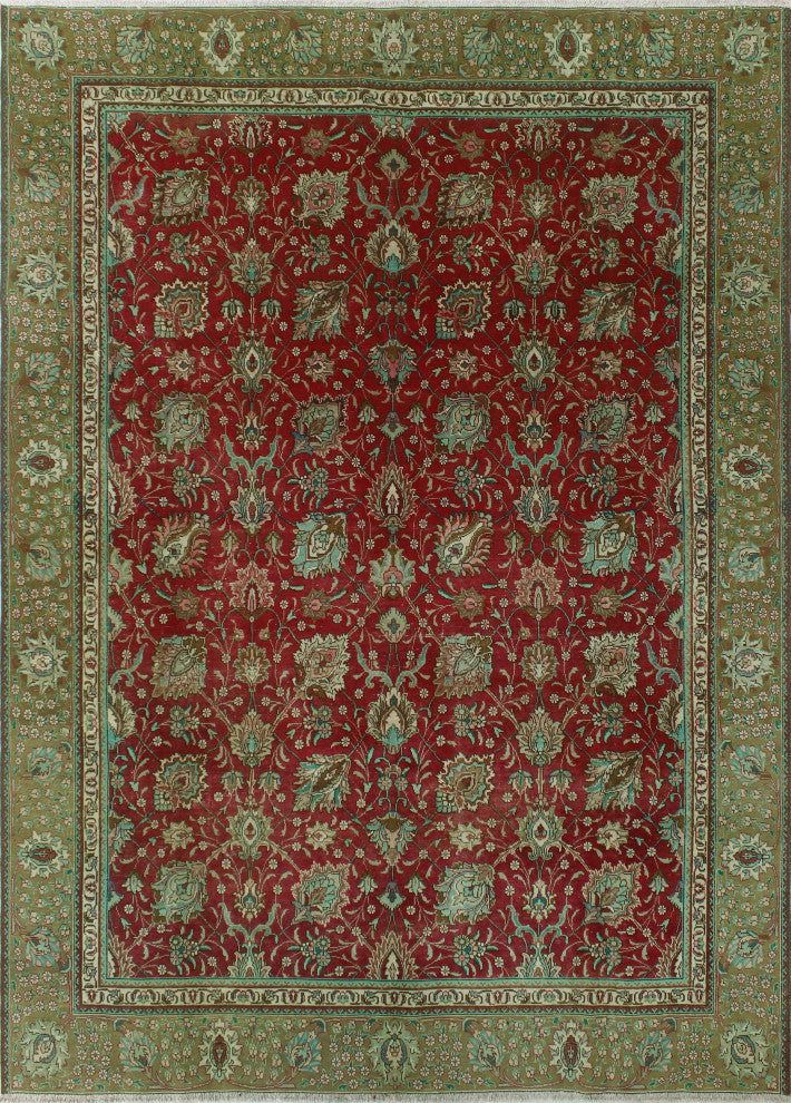 Fine Vintage Distressed Ceolbeor Red Rug