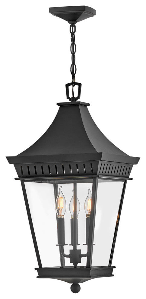 Hinkley Lighting 27092 Chapel Hill 3 Light 13"W Taper Candle - Museum Black
