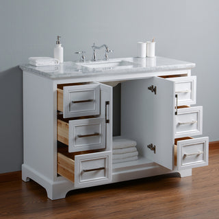 Ariane Bathroom Vanity, White, 48"