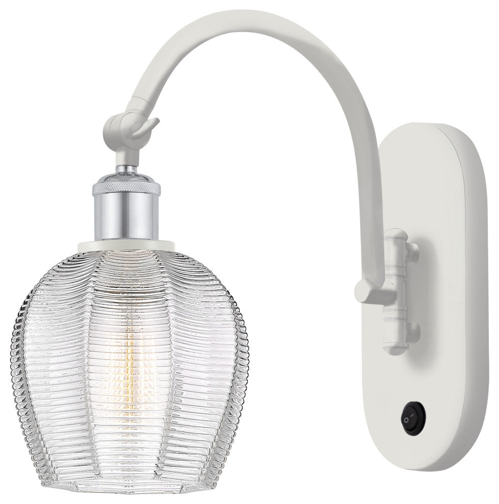 Innovations 518-1W-WPC-G462-6-LED 1-Light Sconce, White and Polished Chrome
