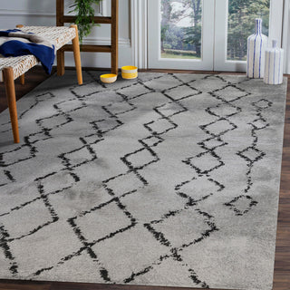 Aspen Shag Polypropylene Area Rug, Gray/Black, 8'3" X 11'6"