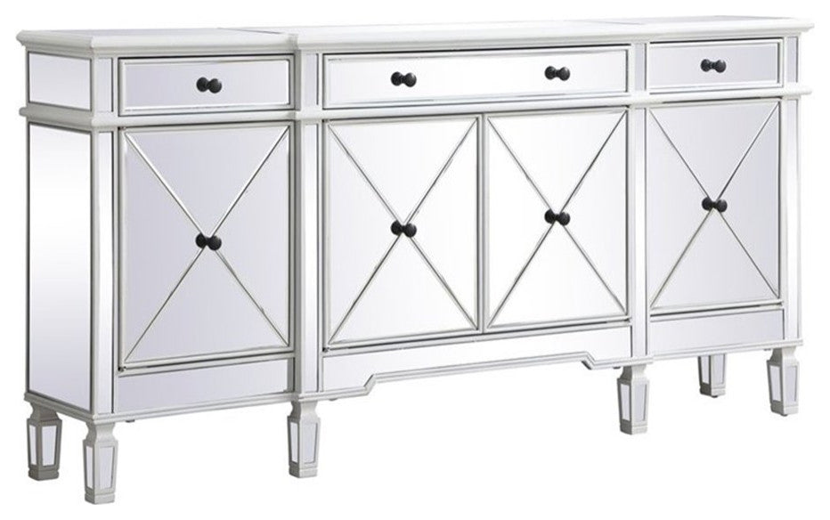 Elegant Decor Contempo Sideboard / Credenza Antique White