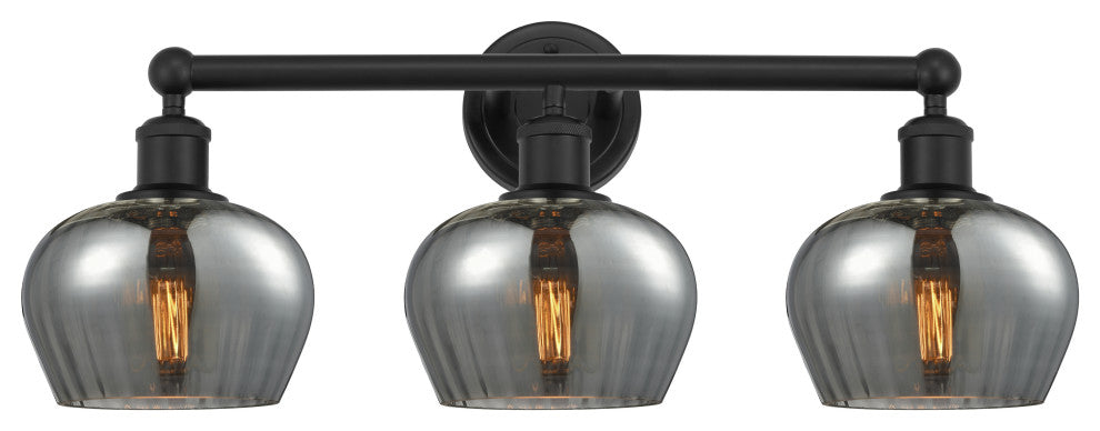 Innovations 616-3W-BK-G93 Fenton 3 Light 24.5" Bath Vanity Light, Matte Black