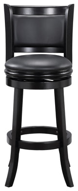 Augusta Swivel Bar Stool, Black