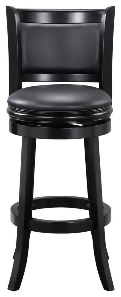 Augusta Swivel Bar Stool, Black