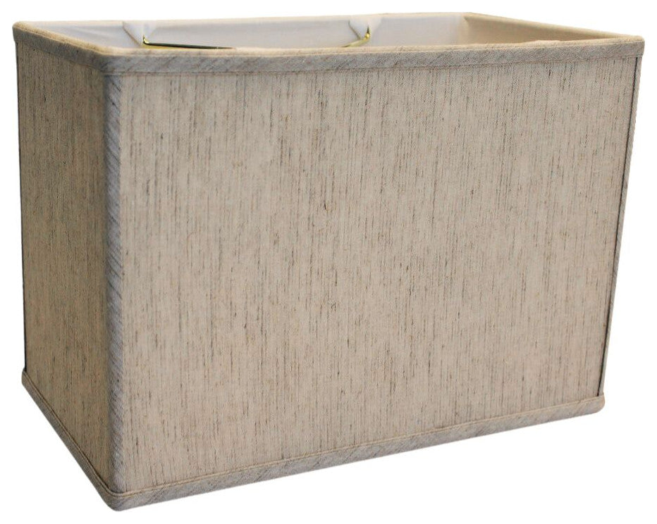 Rectangular Drum Lampshade (8x14) (8x14) x 10 Bavarian Fabric, Textured Oatmeal