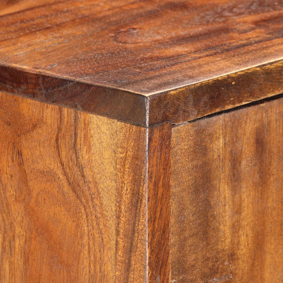vidaXL Highboard Freestanding Storage Cabinet Accent Cabinet Solid Acacia Wood