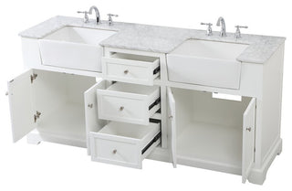 Home Living 22" Farmhouse White-Light Bathroom Vanity