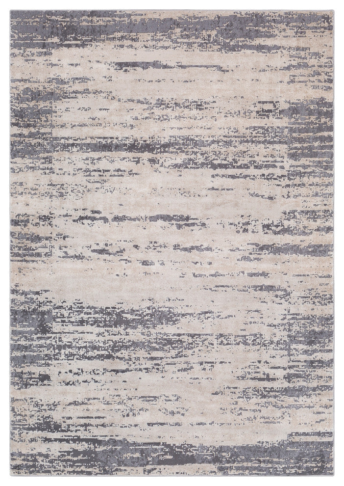 Tibetan Modern Khaki, Cream Area Rug, 2'x3'