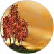 Bonsai Landscape, Photography Disc Metal Artwork, 11"