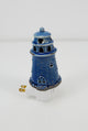 Ceramic Lighthouse Night Light, Navy