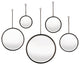 Elegant Set 5 Suspended Pendulum Round Wall Mirrors 10 - 24 in Collage Grouping