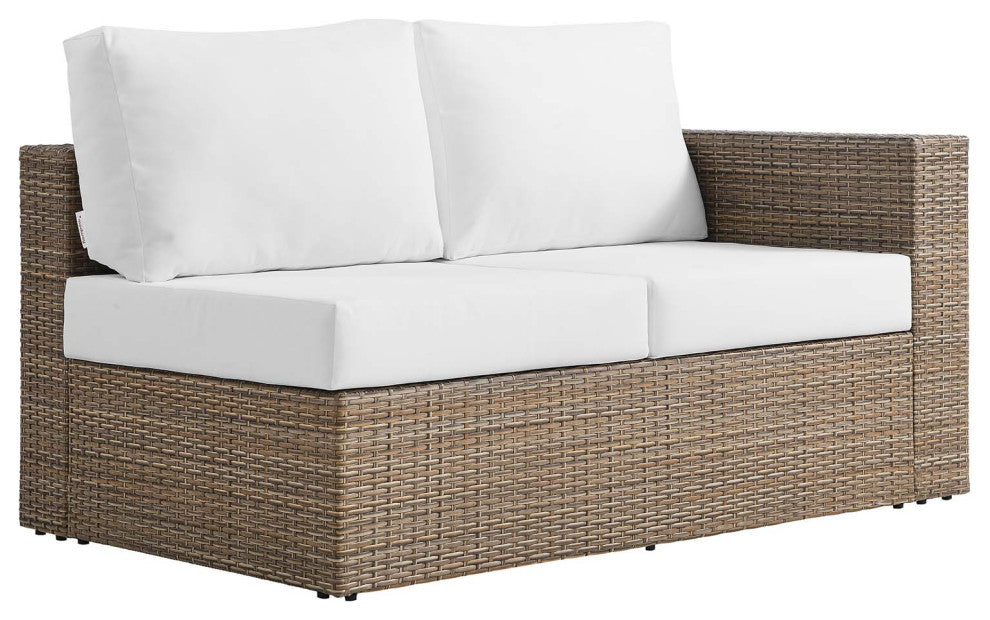 Convene Outdoor Patio Outdoor Patio 4-Piece Furniture Set, Cappuccino White