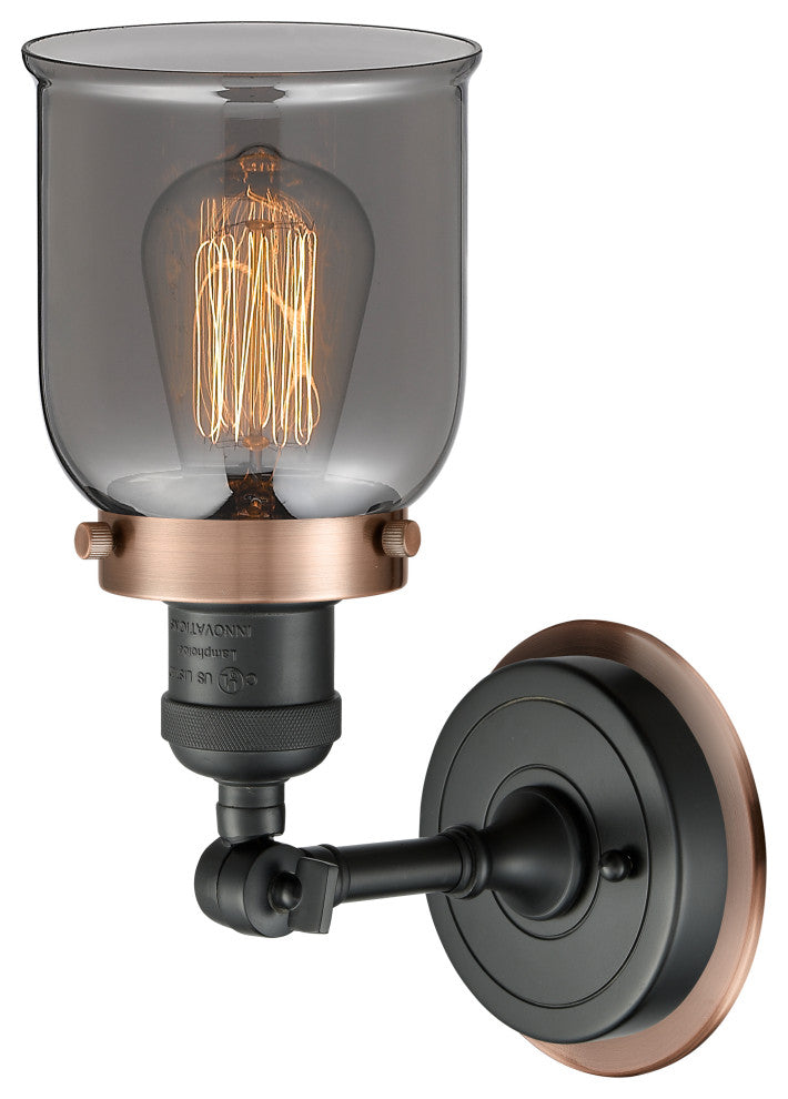 INNOVATIONS LIGHTING 203BK-BPAC-HRAC-G53 Small Bell 1 Light Mixed Metals Sconce