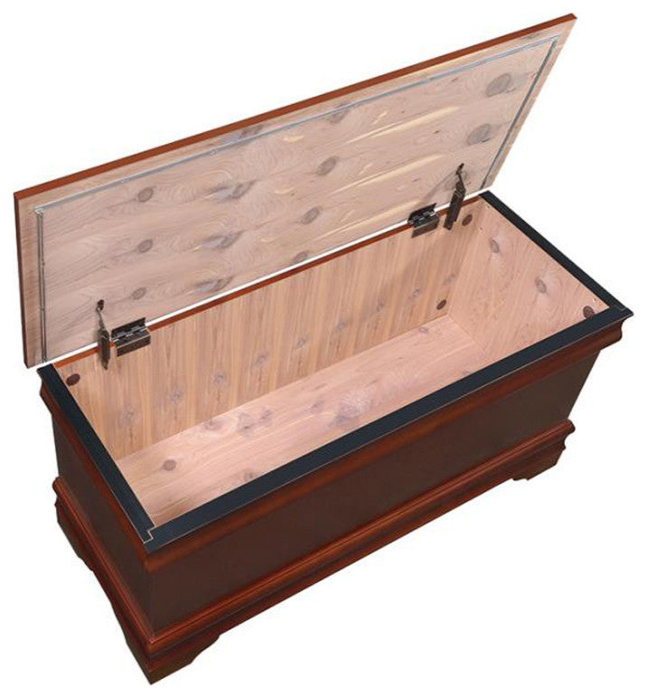 Cedar Chest With Flip Open Storage, Warm Brown