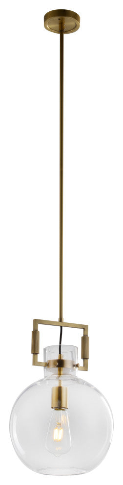 Modern Brass Globe Pendant Light