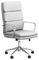 High Back Upholstered Office Chair, White