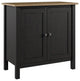 Mayfield Accent Storage Cabinet with Doors in Vintage Black and Reclaimed Pine