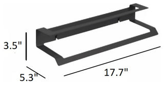 Slim Medium Double Towel Bar, Bathroom Towel Rack Several Colors, Matte Blue