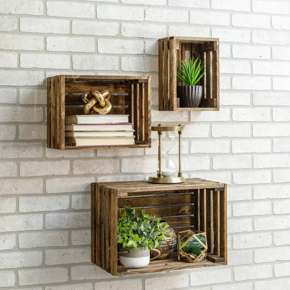 Chicory Large Solid Wood Crate Shelf