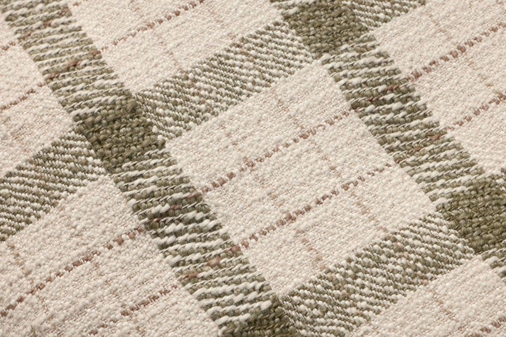 Chris Loves Julia x Loloi Wallace Cream 36"W x 36"D x 17"H Round Pouf