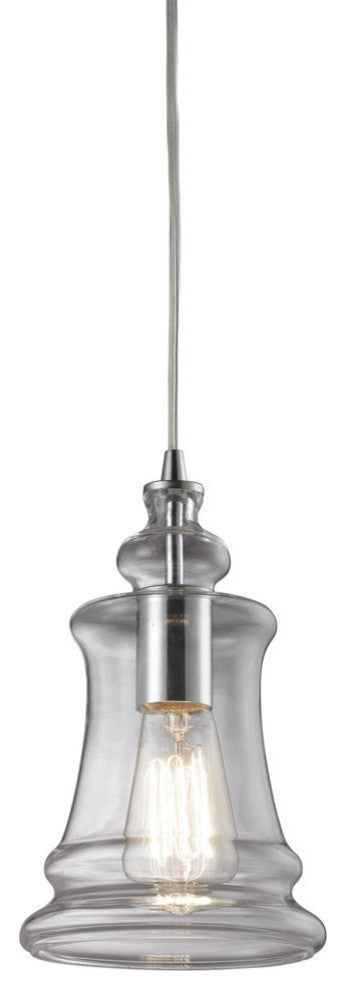 Menlow Park 1-Light Pendant, Polished Chrome