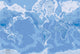 Blue World Map Wall Mural, Peel and Stick, 8-Panel, 166"x112"