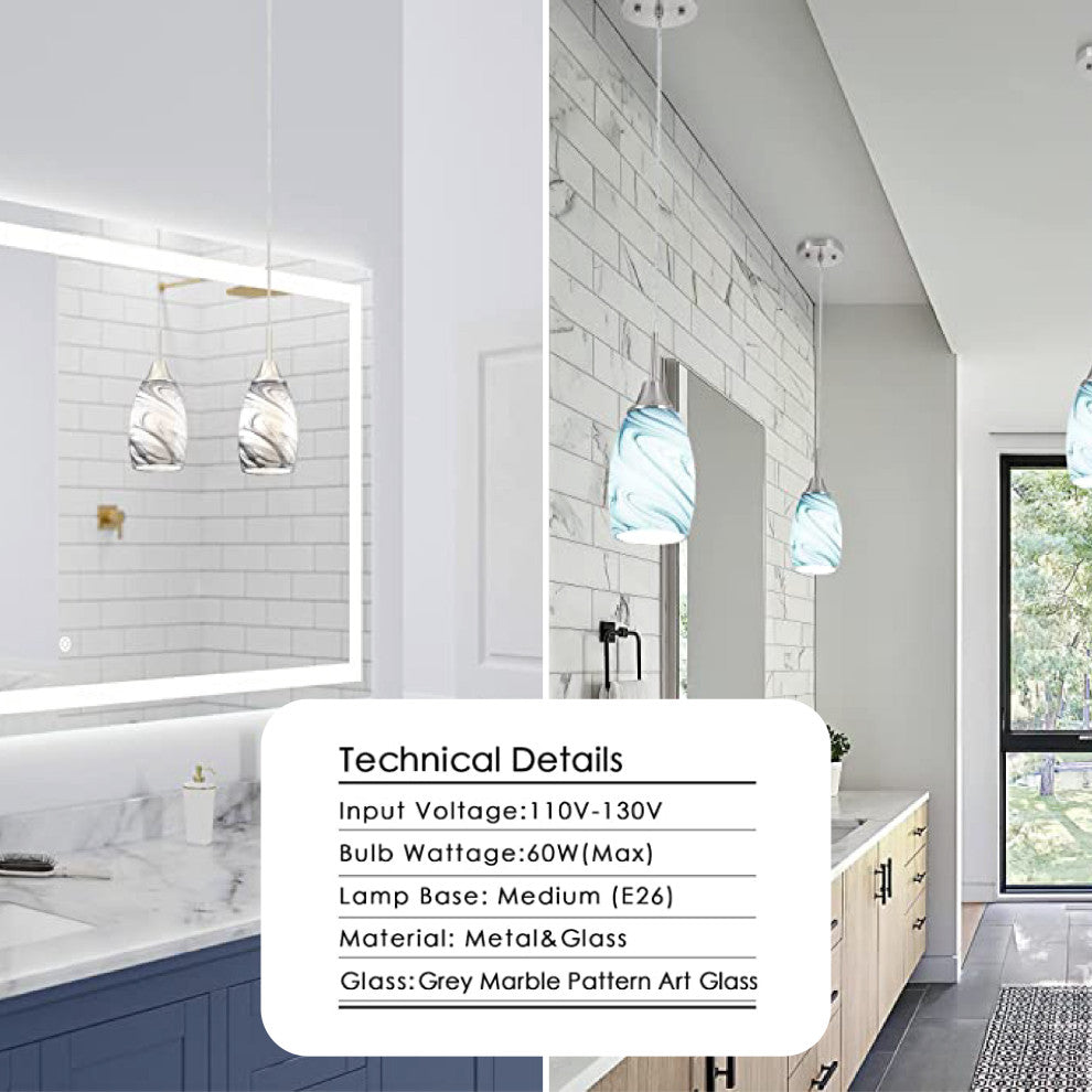 Gray hanging lights for kitchen 3 light pendant lighting Art Deco pendant lamp