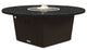 Fire Pit Table 55"D, Natural Gas, Black Pearl Granite Top, Bronze