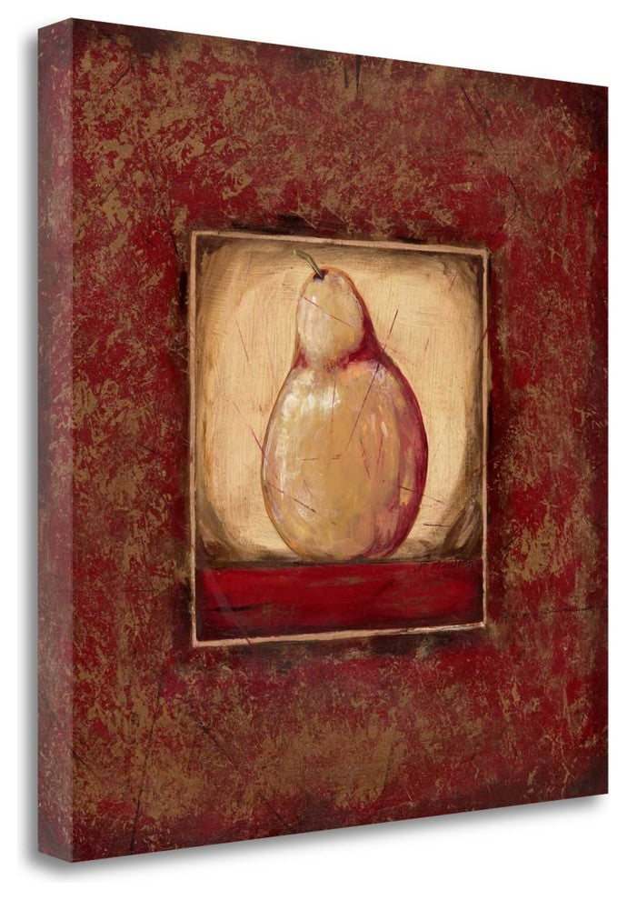 "Pear I" By Jo Moulton, Giclee Print on Gallery Wrap Canvas, Ready to Hang