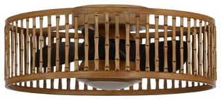 19.5 in Indoor Farmhouse Flush Mount LED Ceiling Fan With Remote Control