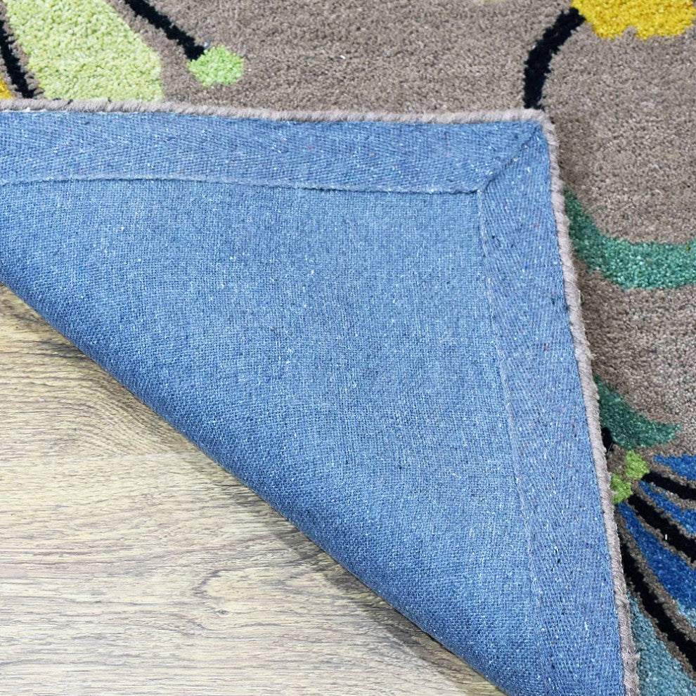 HAND TUFTED WOOL ECO-FRIENDLY AREA RUGS ECO-FRIENDLY AREA RUGS -  Camel, Floral