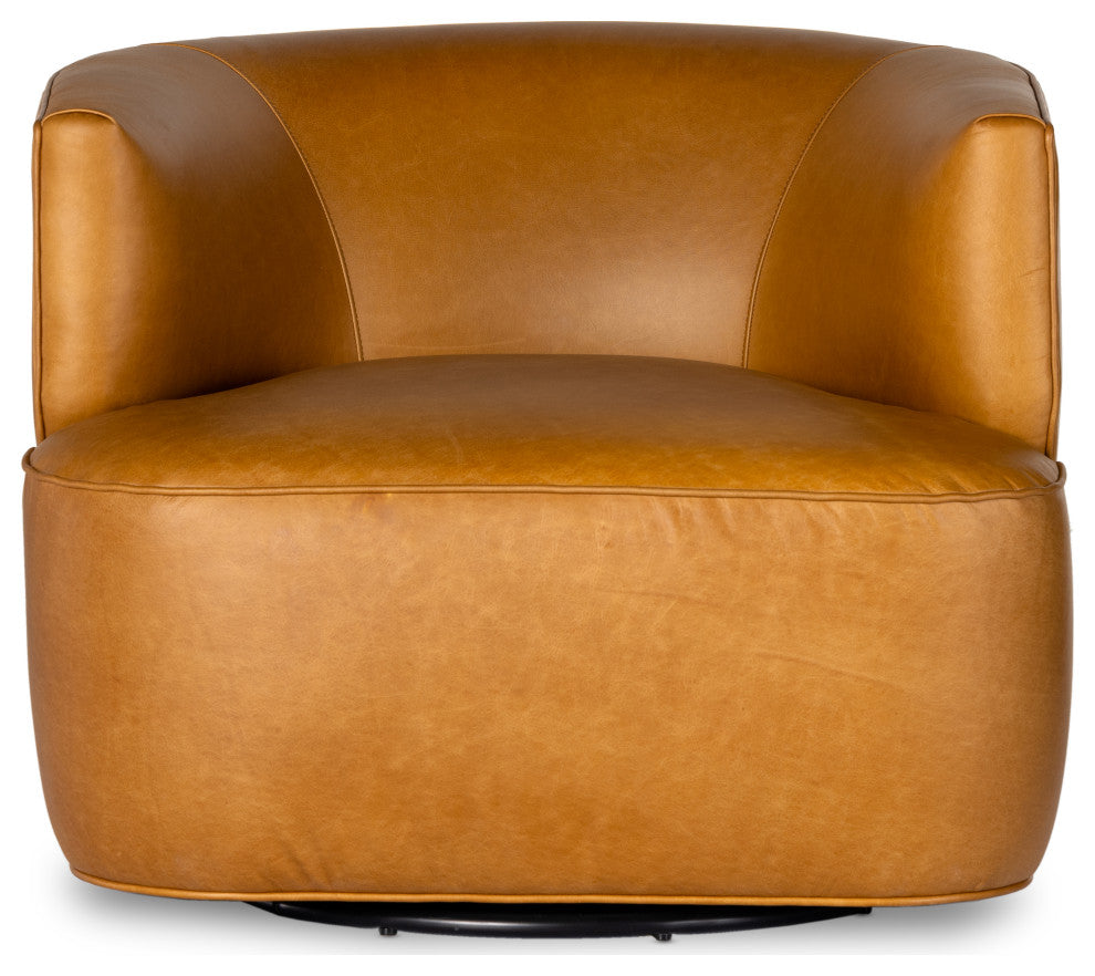 Mila Swivel Chair-Osorno Camel