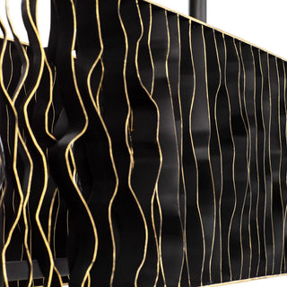 Estela 5-Lt Linear Pendant - Matte Black/French Gold