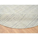 Beige Wool Hand Loomed Variegated Textured Modern Design Round Rug, 9'10"x9'10"