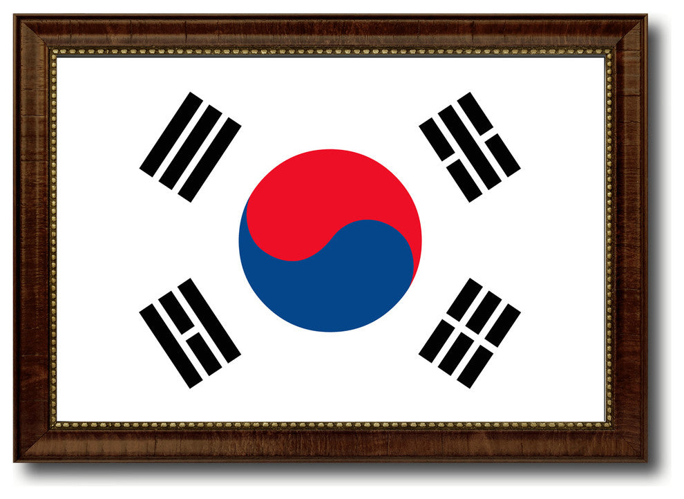 Korea Country Flag Canvas Print, 27"x39"