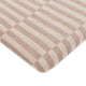 All-Stages Midi Crib Sheet, GOTS Certified Organic Muslin Cotton, Cocoa Stripe
