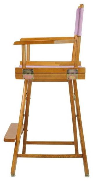 024" Director's Chair Honey Oak Frame-Pink Canvas