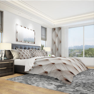 Diamond Shaped Leather Couch Modern Duvet Cover Set, King