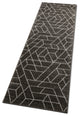 Well Woven Serenity Tume Modern Distressed Geo shapes Gray Runner Rug SE-127