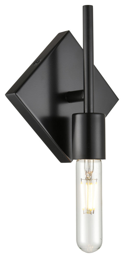 Mia 1-Light 6" Sconce, Matte Black