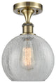 Innovations Lighting 516-1C-AB-G125-8-LED Athens 1 Light 8" Semi-Flush Mount