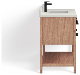 Adal Bath Vanity, Weathered Brown, 42", Single Sink, Freestanding