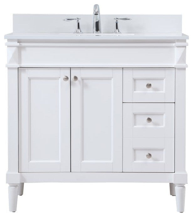 Elegant Lighting VF31836-BS Bennett 36" - White