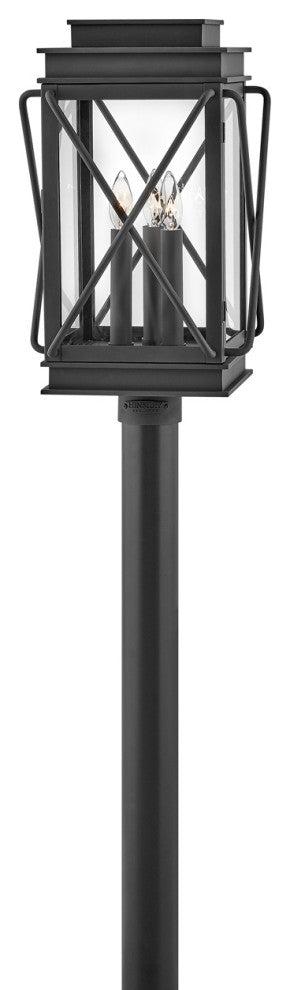 Montecito Medium Post or Pier Mount Lantern in Museum Black