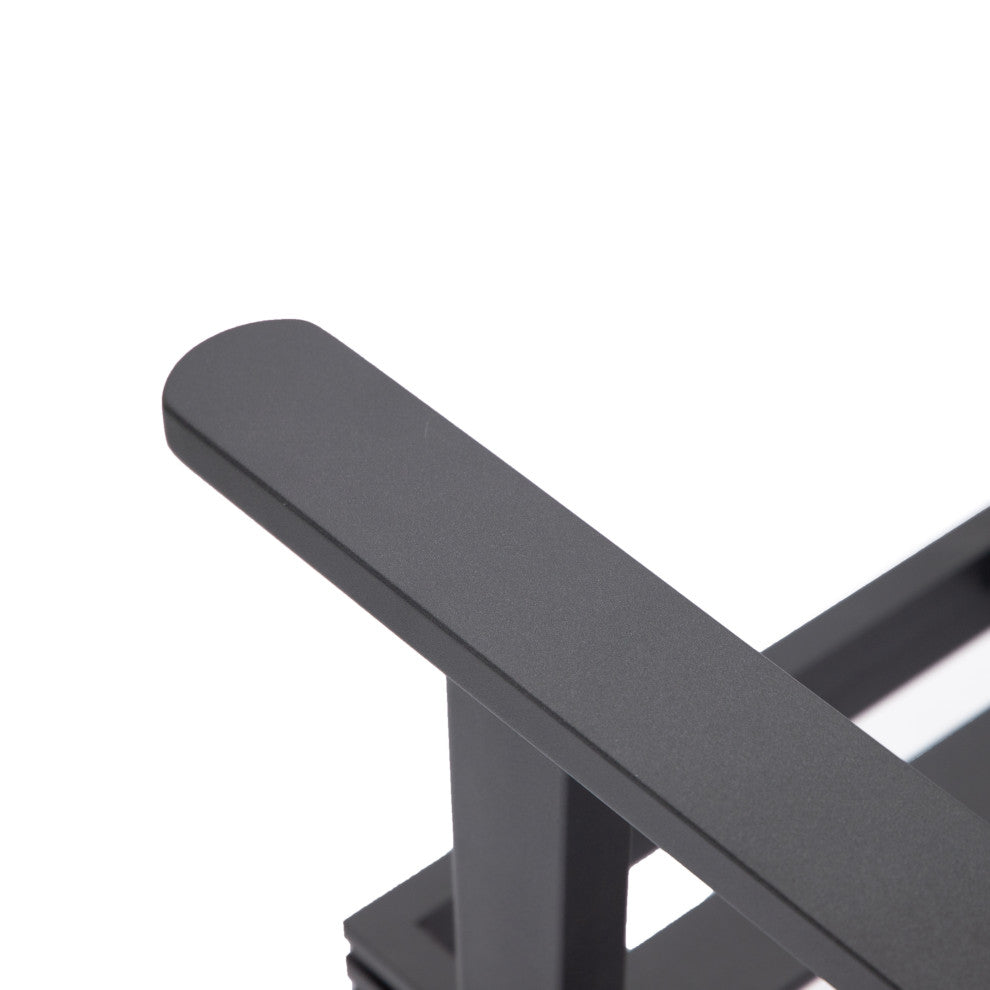 LeisureMod Walbrooke Black Patio Armchairs with Cushions Set of 2