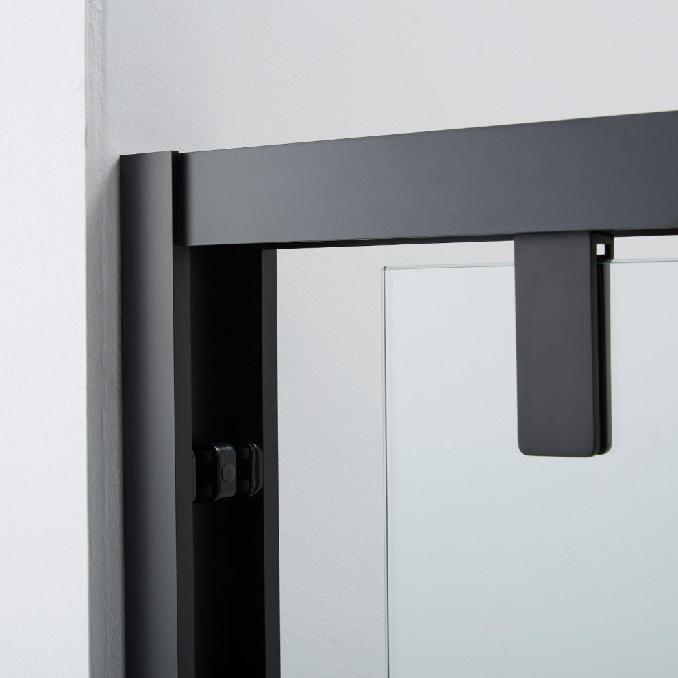 Brescia 60" W x 58" H Double Sliding Framed Tub Door, Matte Black