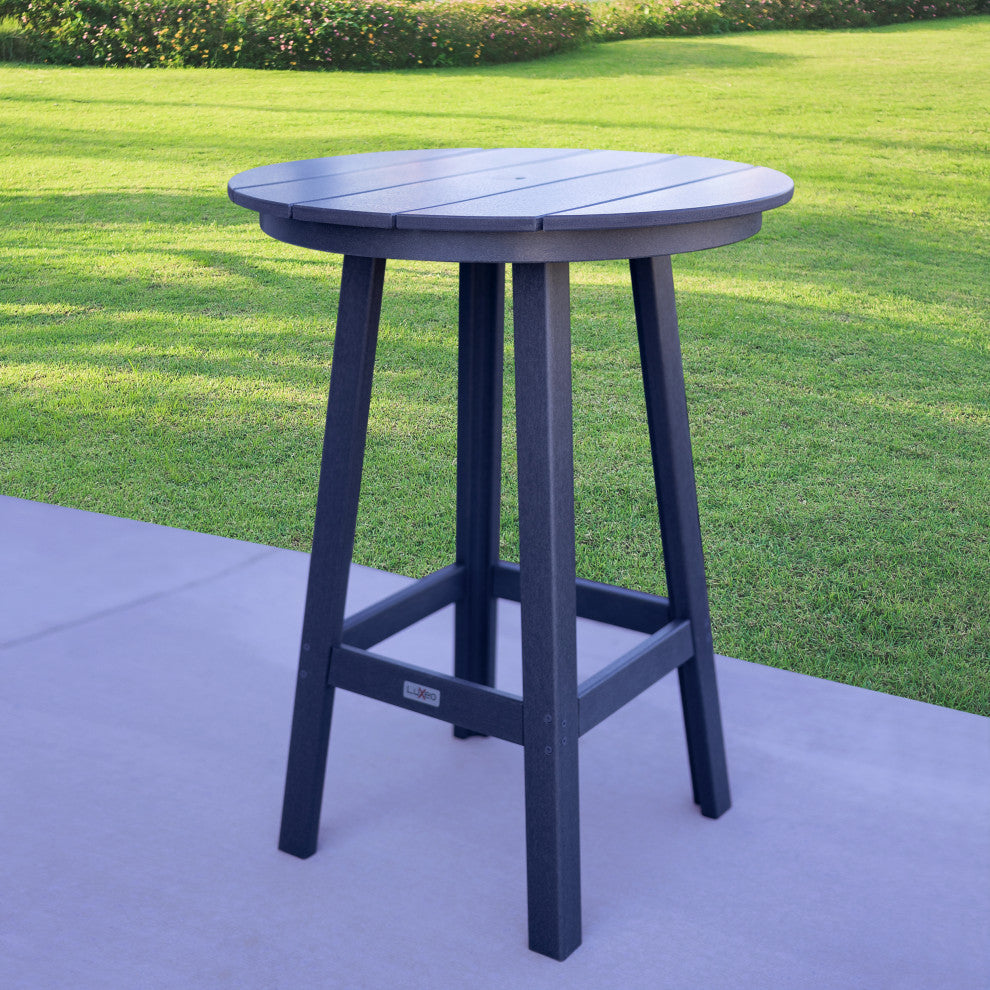 LuXeo Bailey-Cabo Round Counter 3-Piece Set, Gray