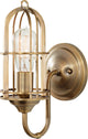 1-Light Dark Antique Brass Wall Bracket